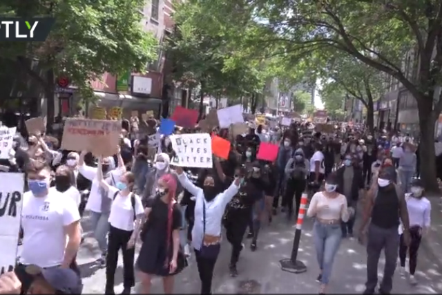 WATCH: Canadian police teargas anti-racism protesters who refused to go home
