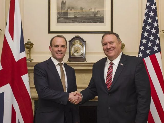 Pompeo, Raab Agree to Cooperate on Trusted 5G Solutions, US State Dept. Says