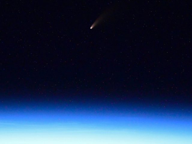 Russian cosmonaut takes picture of ‘BRIGHTEST COMET’ in 7 years as it passes close to Earth (PHOTOS)