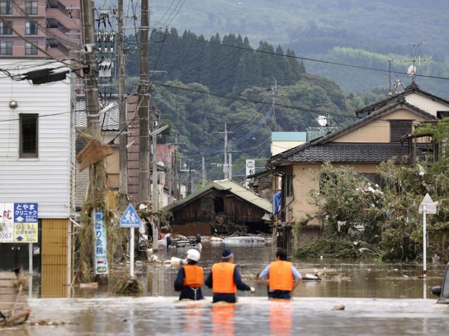 14 people feared dead at flooded nursing home as unprecedented rain wreaks havoc in southern Japan