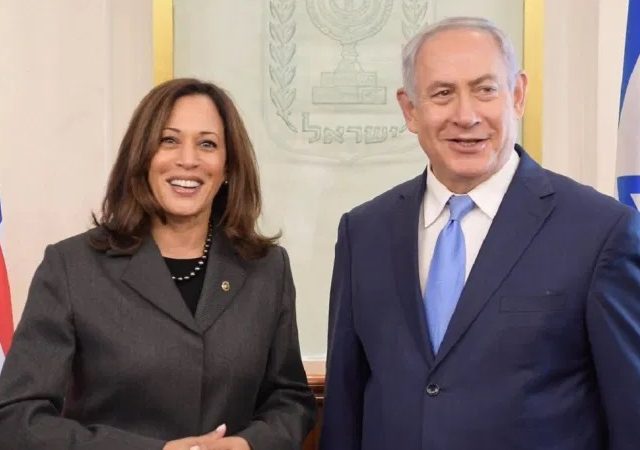 By clasping hands with Netanyahu, ‘top cop’ Kamala Harris whitewashes Israel’s racism