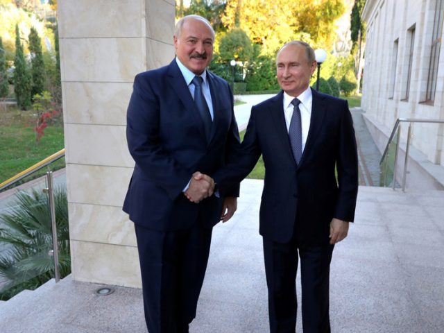 Putin congratulates Lukashenko after incumbent named winner of presidential vote in Belarus for 6th time