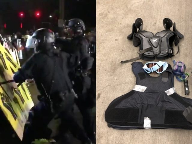 Portland protesters attack another police HQ, throw rocks and fireworks at officers (VIDEOS)