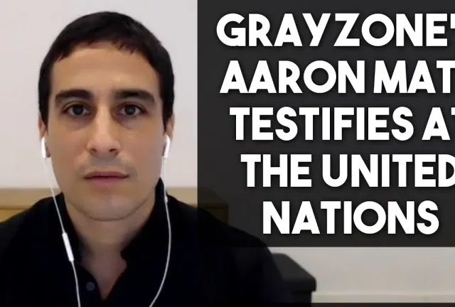 The Grayzone’s Aaron Maté testifies at UN on OPCW Syria cover-up