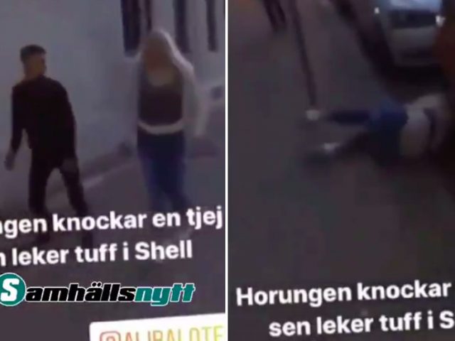 Video of man named ‘Ali’ sucker-punching Swedish woman prompts calls for vigilante groups to hunt down perpetrator