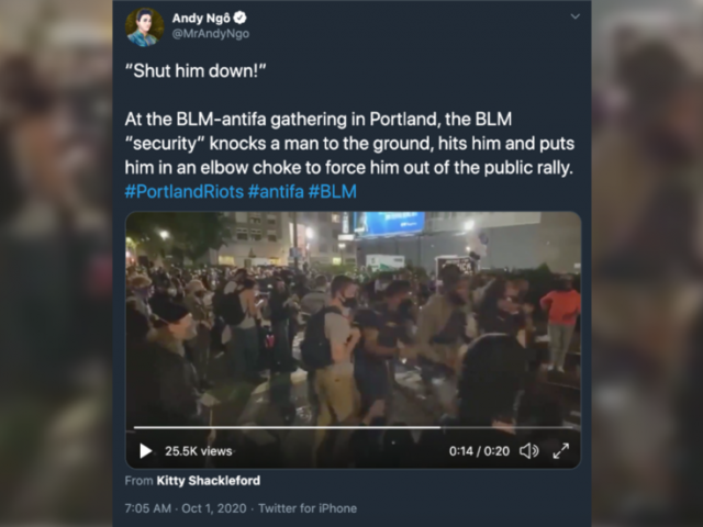 WATCH: Portland BLM ‘security’ tackles man to the ground, puts him in chokehold