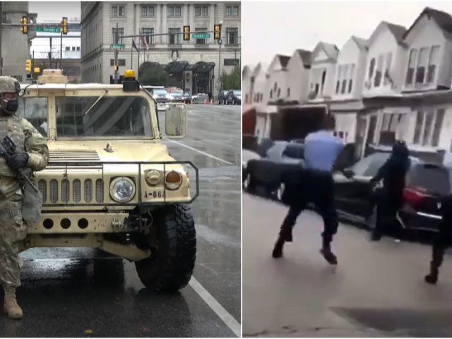 Philadelphia mayor orders curfew but DELAYS release of shooting footage as National Guard troops arrive to help quell unrest