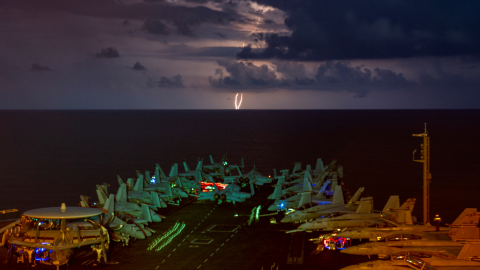 A US aircraft carrier