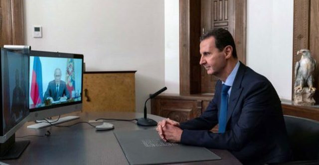 President al-Assad during video talks with President Putin: Int’l Conference on Refugees’ Return a beginning for solving this humanitarian issue