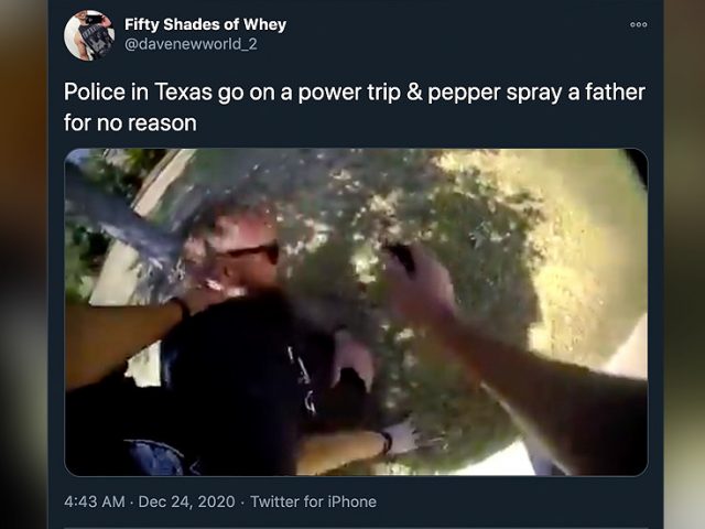 Texas father sues police after being pepper-sprayed & arrested while filming son being stopped by officers (VIDEO)