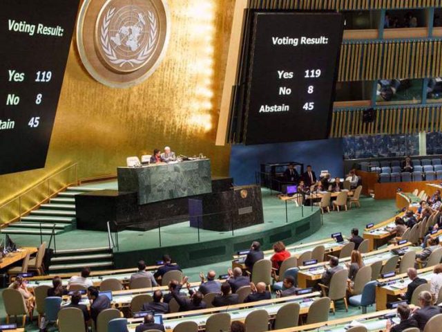 UN General Assembly adopts five anti-Israeli resolutions