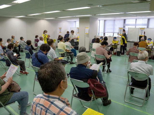 Japan opens 2 mass vaccination sites in bid to inoculate all over-65s before Tokyo Olympics