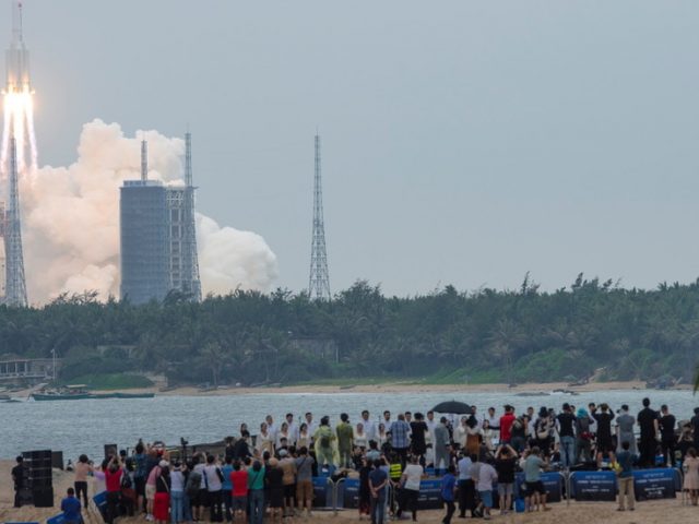 Risk of rocket debris causing any harm ‘extremely low’, China says, as US warns remnants could hit Earth