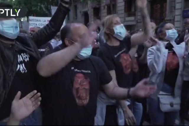 Hundreds take to streets in Barcelona to protest closure of Nissan plants, as thousands fear losing jobs (VIDEO)