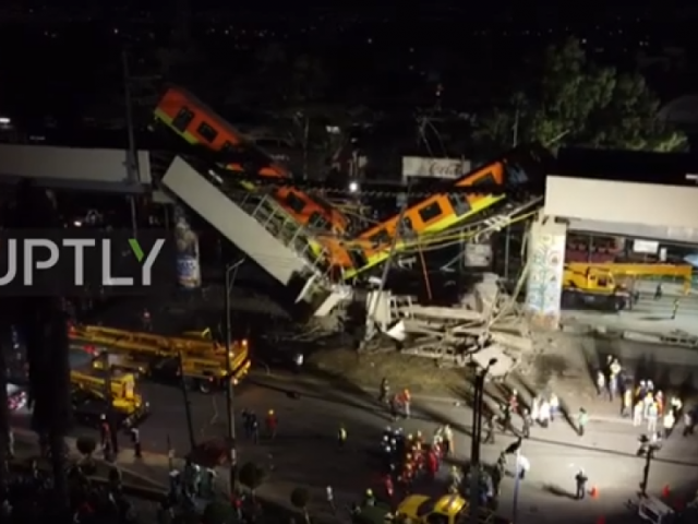 WATCH: Aftermath of deadly Mexico City train crash captured in shocking drone footage