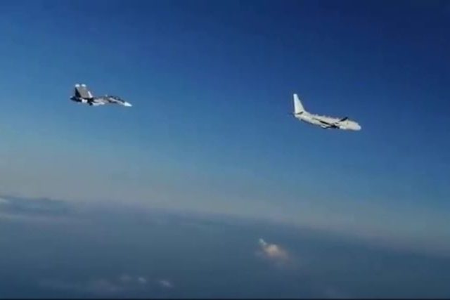 WATCH: Russia scrambles two fighter jets as American P-8 Poseidon plane flies over Black Sea during NATO military exercises