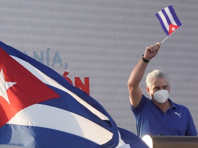 Cuban president denounces US-backed ‘media terrorism’ while addressing massive supporters’ rally