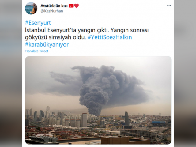 Major warehouse fire sends massive column of black smoke into skies over Istanbul (VIDEOS)