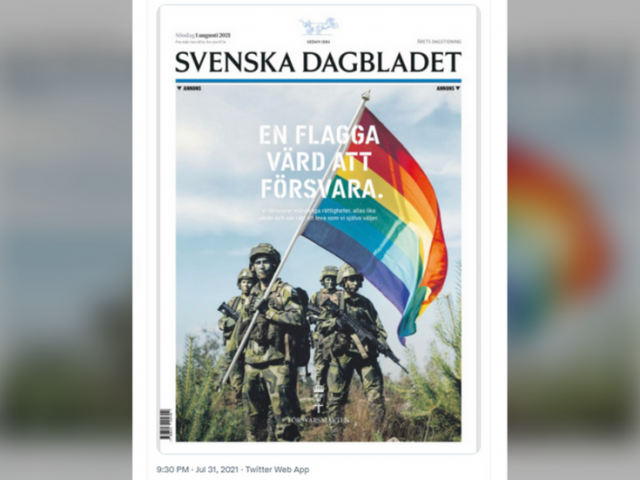 ‘Flag worth defending’: Swedish Army places front-page newspaper ad ahead of Stockholm Pride, triggering debate online