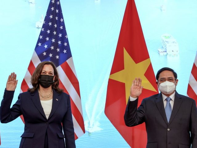 US VP Harris tells Vietnam to ‘raise pressure’ on Beijing, as Chinese media accuse Washington of sowing divisions in Asia