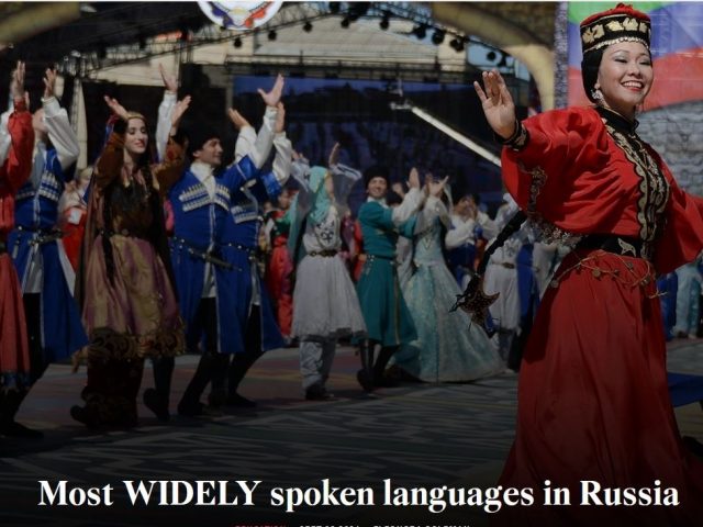 Most WIDELY spoken languages in Russia