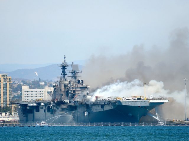 Lack of ‘basic firefighting knowledge,’ failed drills & poor leadership blamed for loss of US Navy warship to five-day fire