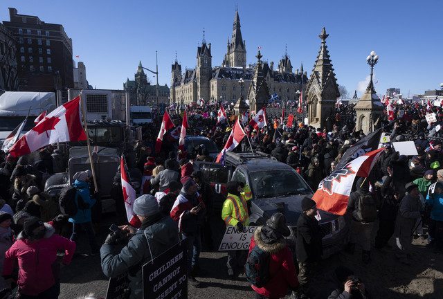 Trudeau reappears to denounce ‘Freedom Convoy’ truckers