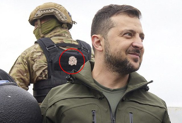 Zelensky guard appears to wear Nazi insignia