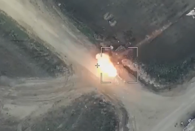 Russian military shares video of kamikaze drone strikes