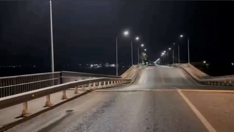 A highway bridge