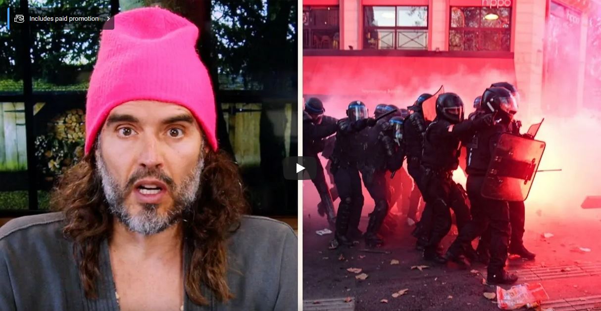 Russel Brand France protests