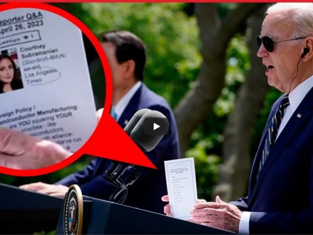 Biden CAUGHT red handed with a reporter cheat sheet, getting questions ahead of time | Redacted News