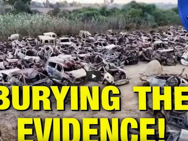 Israel BURYING Burned Cars They Attacked On October 7!