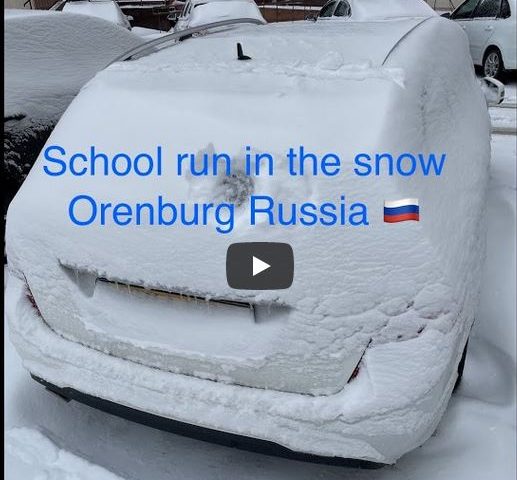 School Run in the snow Orenburg