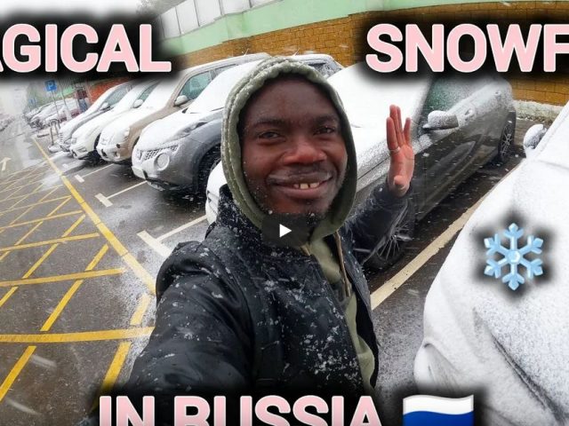 An African Capturing The First Magical❄️ SNOWFALL IN RUSSIA 🇷🇺 From Autumn To Winter ❄️☃️