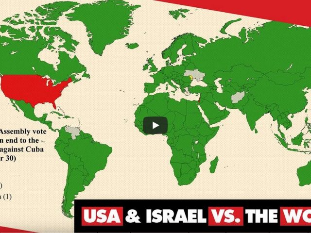 Rogue states: US & Israel oppose entire world in UN vote to end Cuba blockade